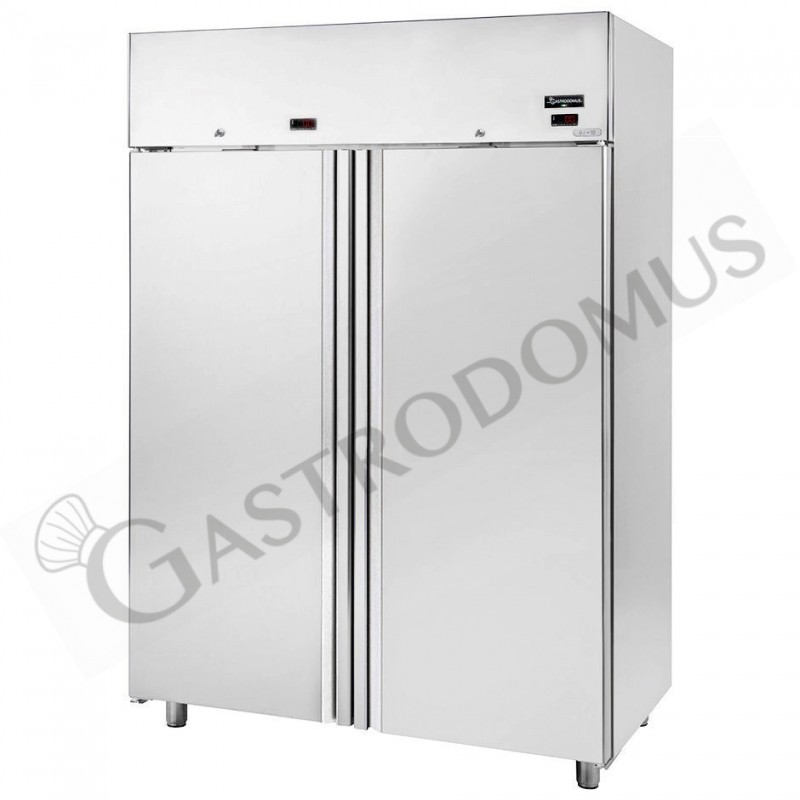 Kombinierter Kühlschrank (1400 Liter), Edelstahl, Umluftkühlung, 2-türig, doppelte Temperatur 0°C/+10°C, Energieklasse G Kombinierter Kühlschrank (1400 Liter), Edelstahl, Umluftkühlung, 2-türig, doppelte Temperatur 0°C/+10°C, Energieklasse G