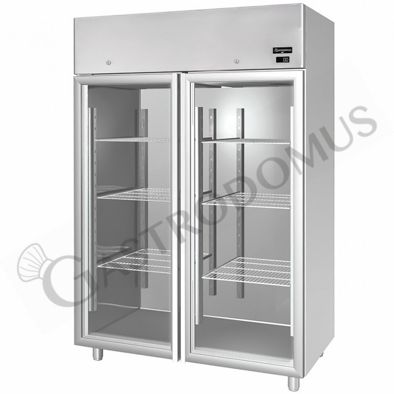 Kühlschrank Fisch/Molkereiprodukte (1400 L), Umluftkühlung, 2 Glastüren, -5°C/+10°C, Energieklasse G