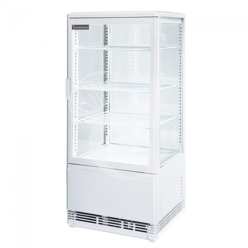 Weiße Getränke-Kühlvitrine (78 L), Umluftkühlung, Temperatur 0°C/+12°C, Energieklasse C