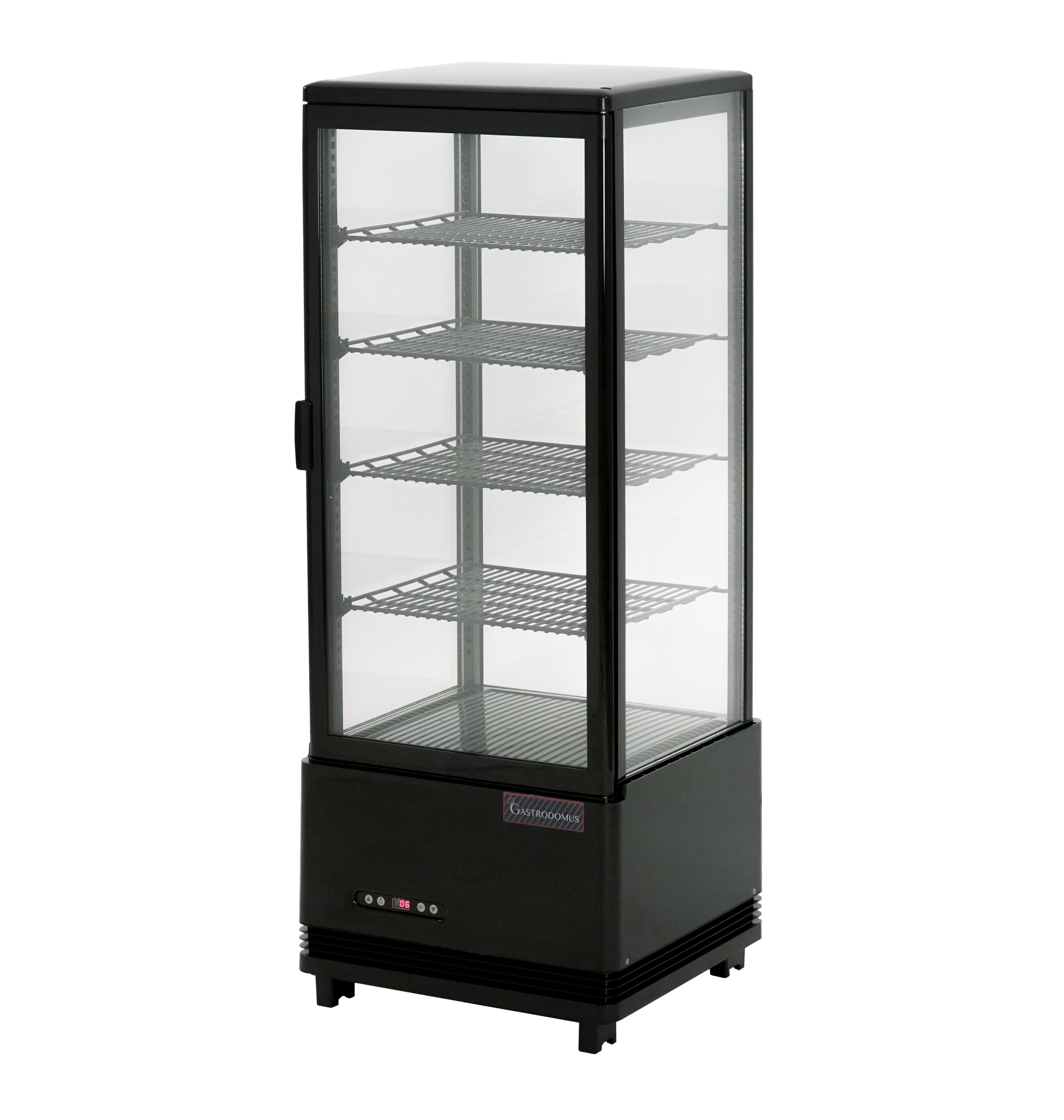 Schwarzes belüftetes Kühlregal für Getränke 98 LT +0°C/+12°C Energie Klasse C