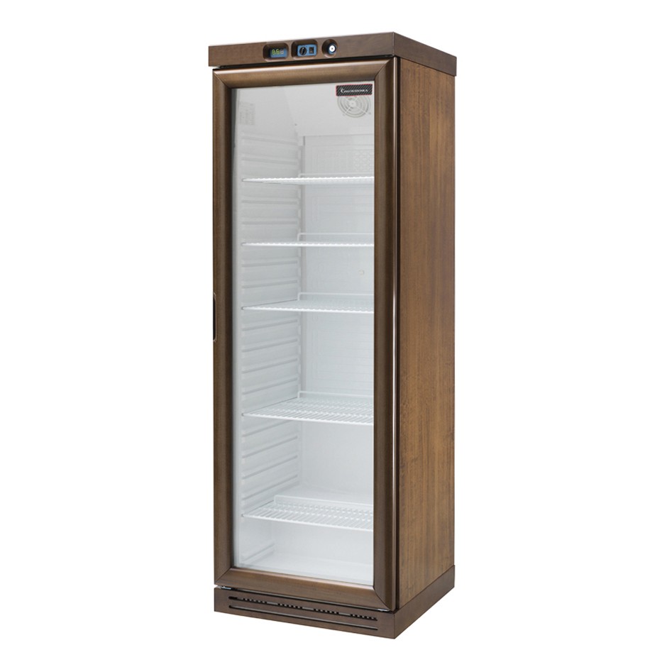 Weinklimaschrank (310 L), Holz, statisch, 6 fixe Fächer, 90 Flaschen, +18°C/+22°C