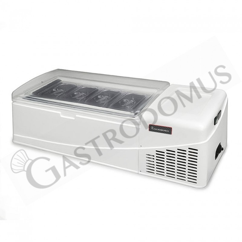 Tisch Eisvitrine, 0/-22°C, B 1255 mm x T 525 mm x H 360 mm