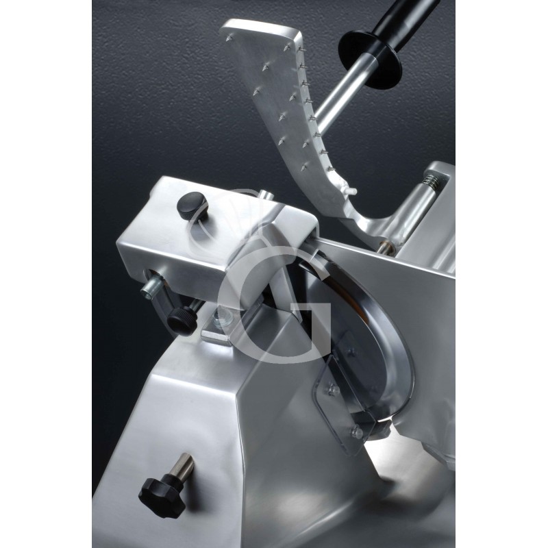 Schwerkraftschneidemaschine aus Aluminium, Messerdurchmesser 250 mm, fester Messerschärfer
