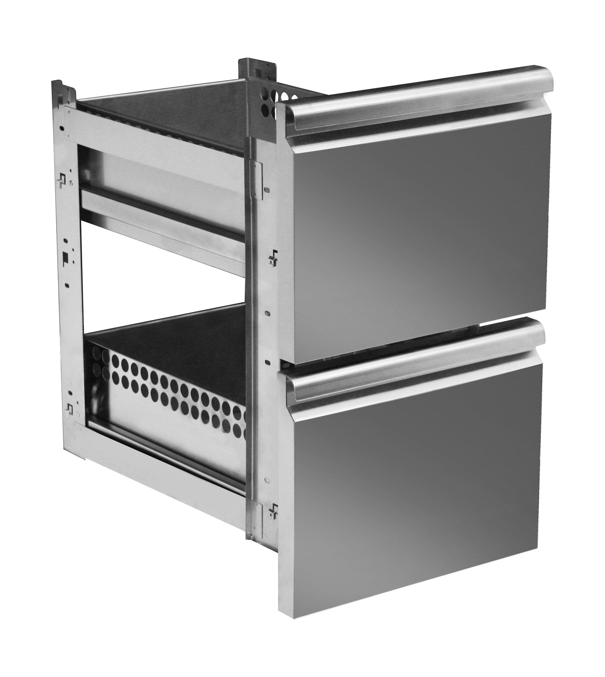 2 ERGÄNZUNGSDSCHUBLADEN (1/2, MONTIERT) FÜR KÜHLTISCHE (TIEFE: 700 MM)