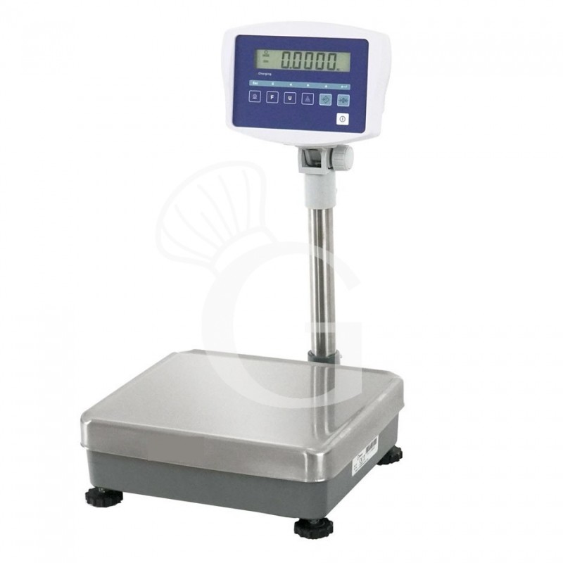 Plattformwaage mit Hochanzeige, einzellig, Tragkraft 15 kg, Präzision auf bis 1 g, B 360 mm x T 320 mm x H 600 mm