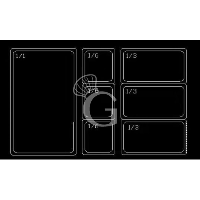 Kühltisch / Saladette, 2 Türen, Temperatur +2°C/+8°C, runder Glasaufsatz