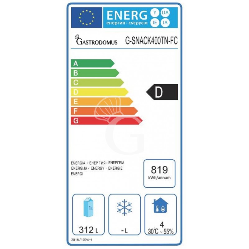 Kühlschrank (429 Liter), statisch, Temperatur -2°C /+8°C, Energieklasse D