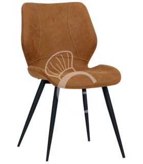 Sessel "JENNY", lackiertes Metall, mit Stoffbezug
