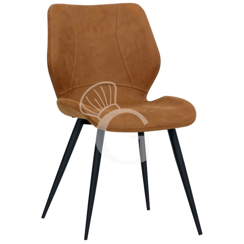 Sessel "JENNY", lackiertes Metall, mit Stoffbezug