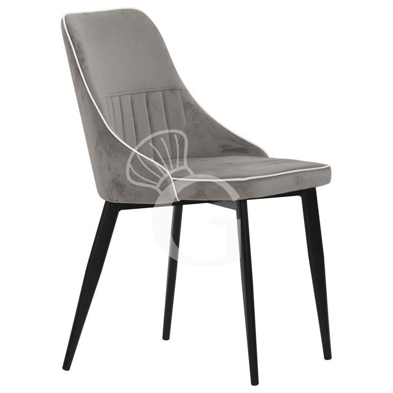 Sessel "SOPHIE", lackiertes Metall, mit Samtzug