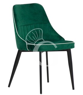 Sessel "SOPHIE", lackiertes Metall, mit Samtzug
