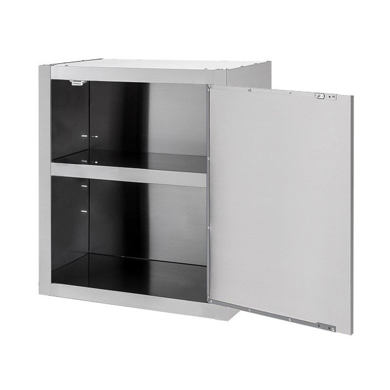 Wandhängeschrank, Edelstahl, 1 Flügeltür, 1 Zwischenboden, B 400 mm x T 400 mm x H 660 mm
