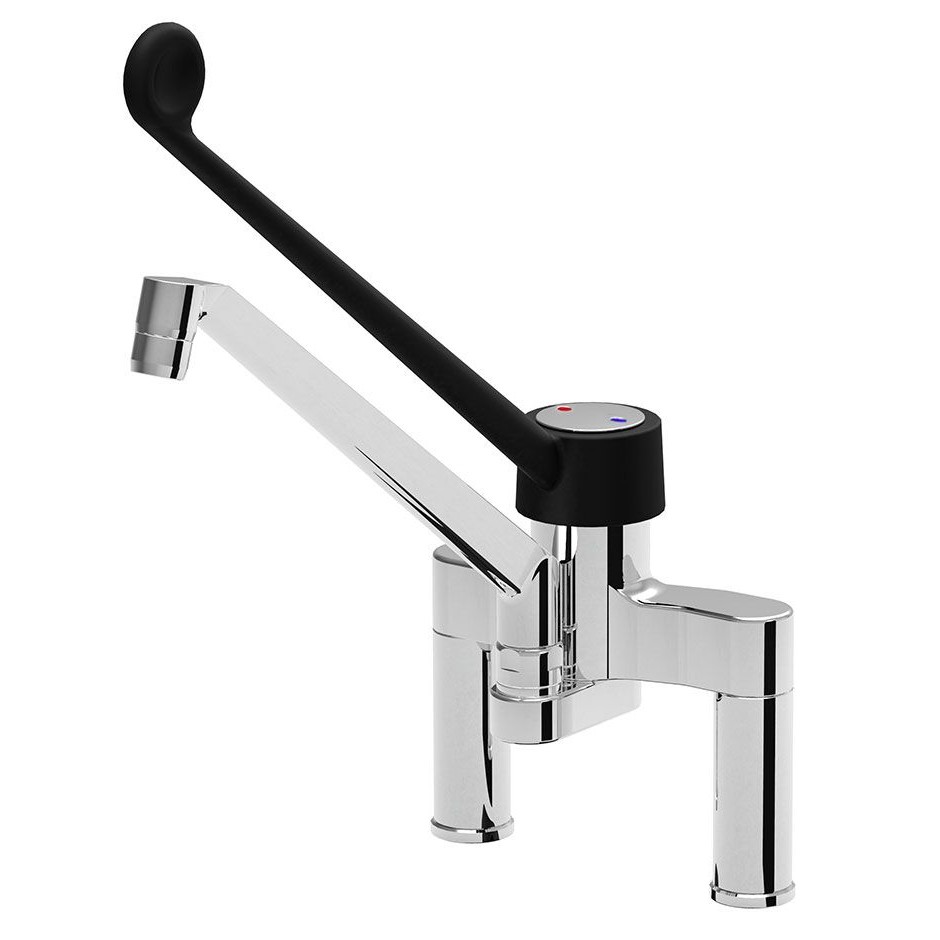 Zweiloch, Mischbatterie, Einhebelmischer, Schwenkhahn B 250 mm x H 290 mm