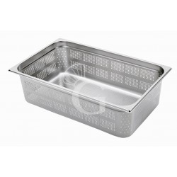 GN Behälter 1/1, perforiert, Edelstahl, 20,6 Liter, B 530 mm x T 325 mm x H 150 mm