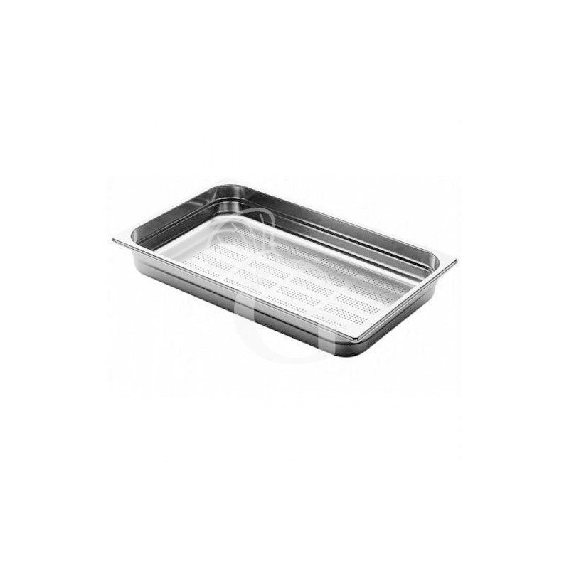 GN Behälter 1/1, perforiert, Edelstahl, 13,3 Liter, B 530 mm x T 325 mm x H 100 mm