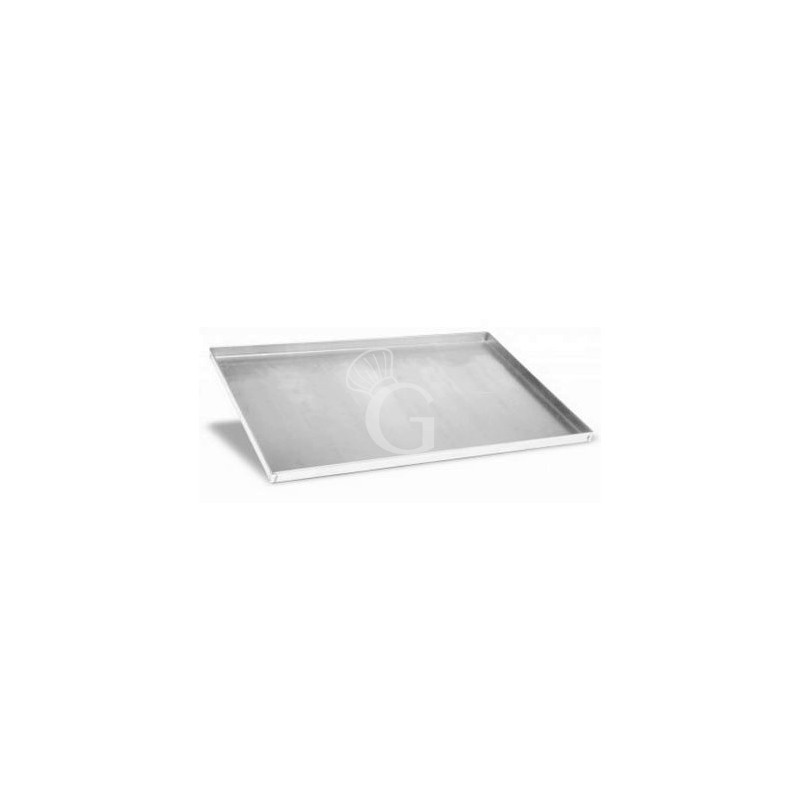 Backblech/Pizzablech aus Edelstahl AISI304, rechteckig, B 600 mm x T 400 mm x H 20 mm