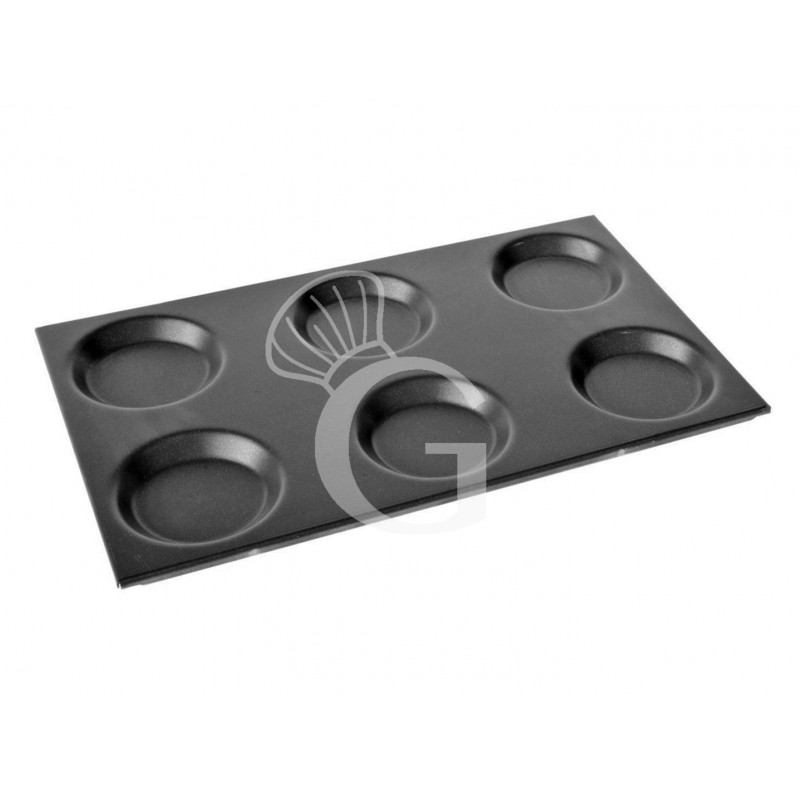 Backblech für Pancake – Ø 120 mm – Aluminium mit Antihaftbeschichtung – GN1/1 – 530 mm x 325 mm