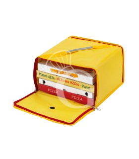 Pizza-Transporttasche, Thermotasche, PizzaBag, faltbar, Nylonstoff, B 350 mm X T 350 mm X H 200 mm
