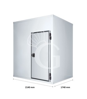 Kühlzelle, positiv, ohne Fußboden, B 2140 mm x T 1740 mm x H 2470 mm