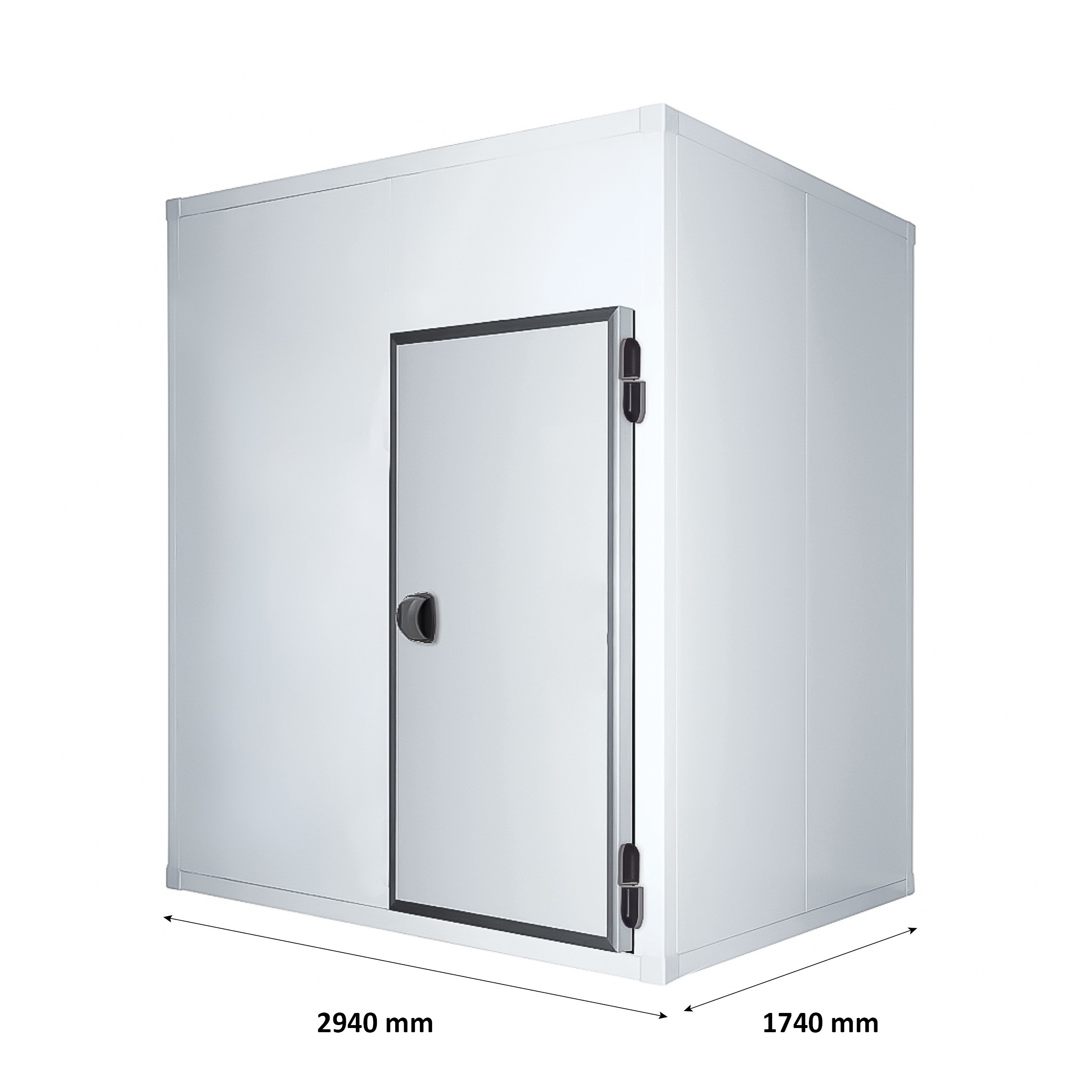 Kühlzelle, positiv, ohne Fußboden, B 2940 mm x T 1740 mm x H 2070 mm