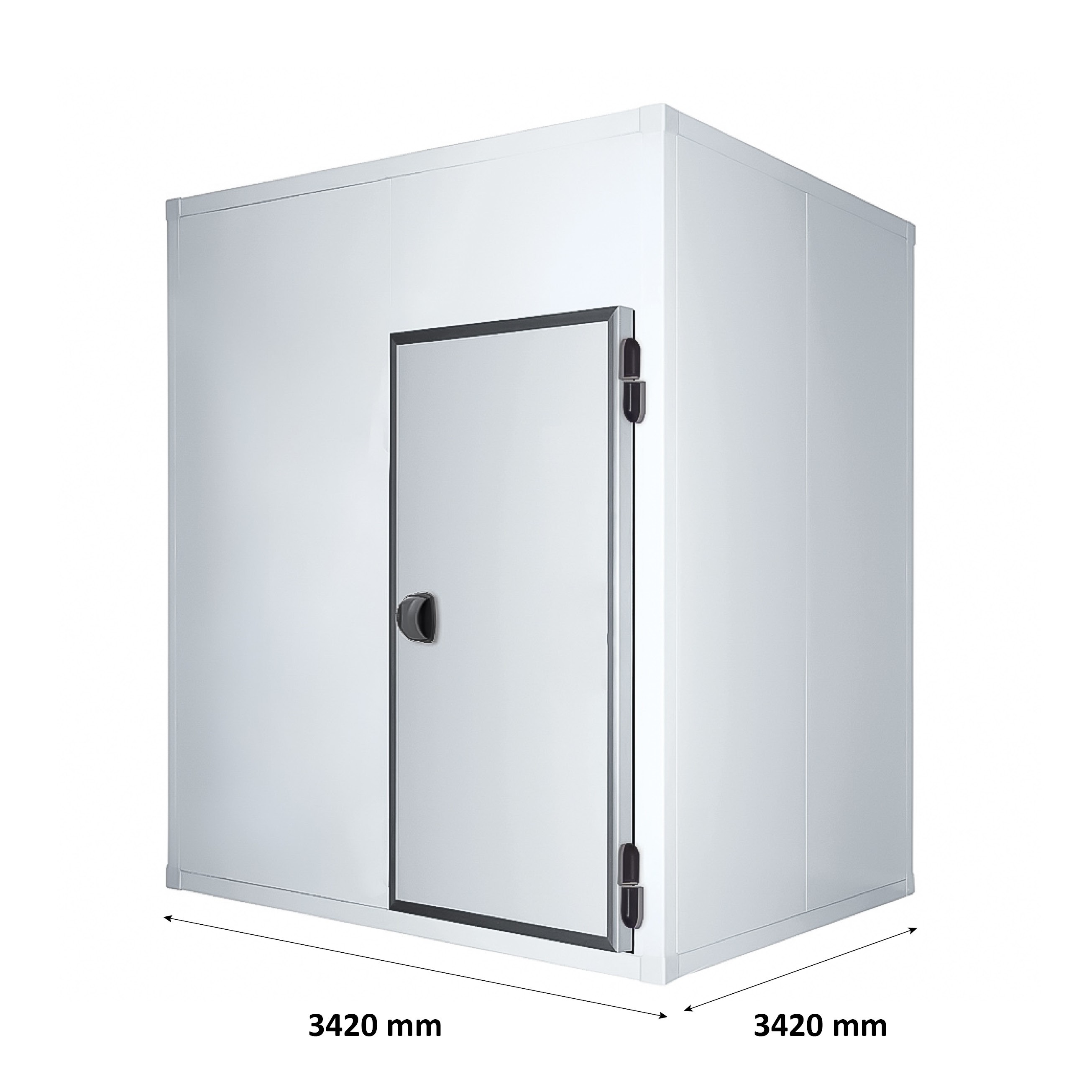 Tiefkühlzelle, negativ, mit Fußboden, B 3420 mm x T 3420 mm x H 2620 mm