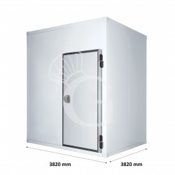 Tiefkühlzelle, negativ, mit Fußboden, B 3820 mm x T 3820 mm x H 2420 mm