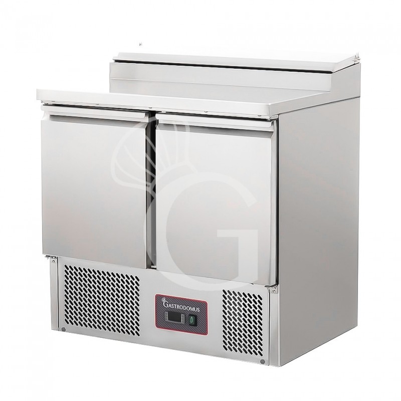 Pizzakühltisch / Saladette, 2 Türen, Temperatur +2°C/+8°C, Arbeitsplatte aus Edelstahl