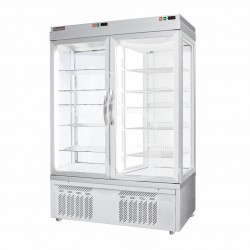 Kuchenvitrine, Umluftkühlung , 2-türig, 875 L, -25°C/+5°C, 3 Glasseiten