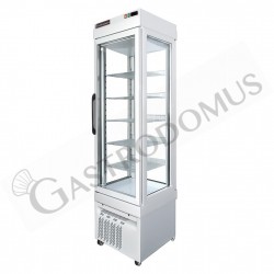 Kuchenvitrine/Panoramavitrine, Umluftkühlung, 250 L, -25°C/+5°C, 4 Glasseiten