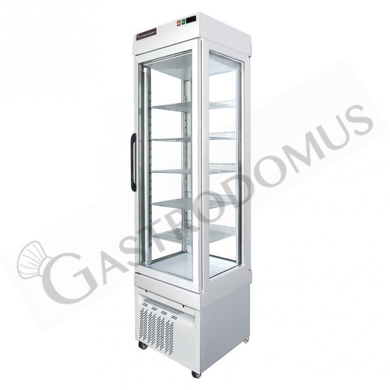 Kuchenvitrine/Panoramavitrine, Umluftkühlung, 250 L, -25°C/+5°C, 4 Glasseiten