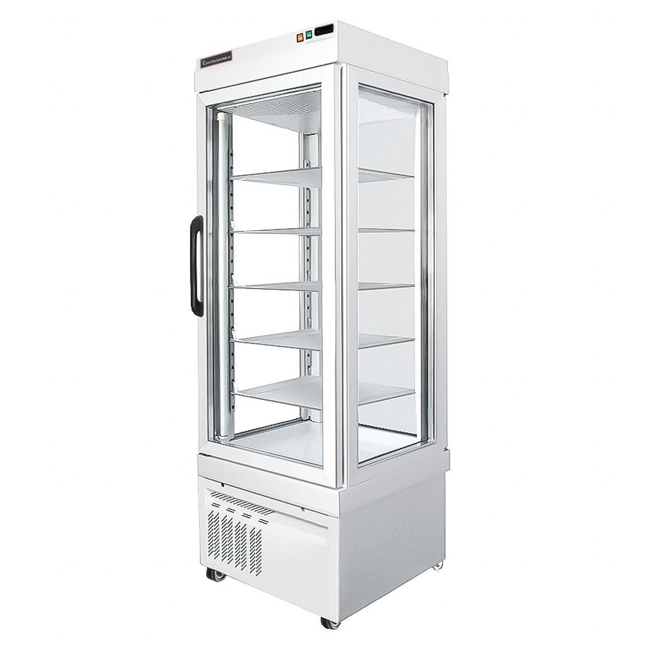 Kuchenvitrine, Umluftkühlung, 405 L, -25°C/+5°C, 3 Glasseiten