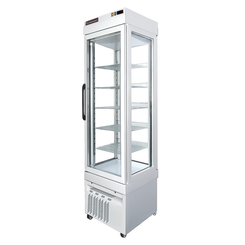 Kuchenvitrine, Umluftkühlung, 255 L, -25°C/+5°C, 3 Glasseiten