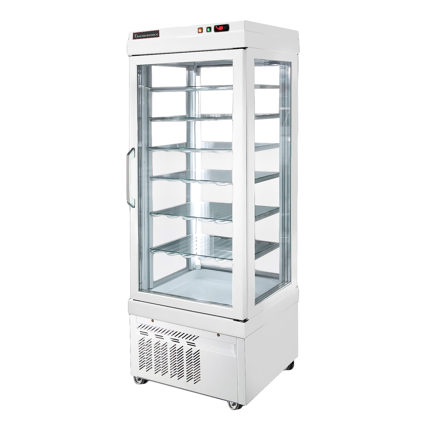 Kuchenvitrine/Panoramavitrine, statisch, 450 L, -15°C/-25°C, 4 Glasseiten