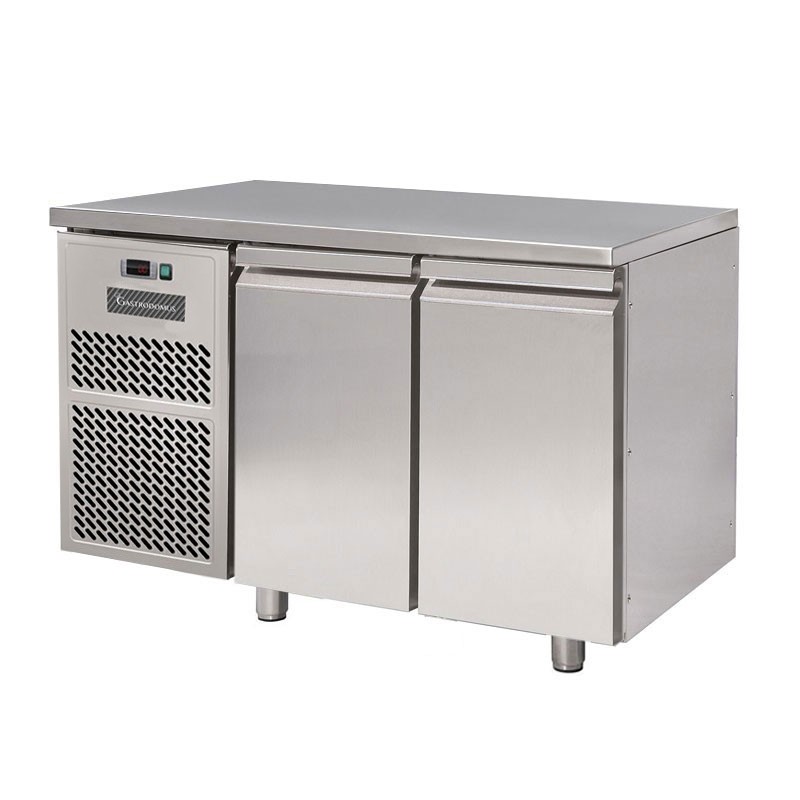 Kühltisch, 2-türig, Tiefe 600 mm, 0°C/+10°C, Motor auf der linken Seite, Energieklasse D