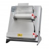 Teigausrollmaschine, parallele Polyethylen-Walzen, für Pizzaböden Ø 260/400 mm, Edelstahl, automatischer Start