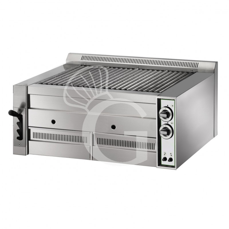 Lavasteingrill, B 810 mm x T 700 mm x H 380 mm,  17000 W