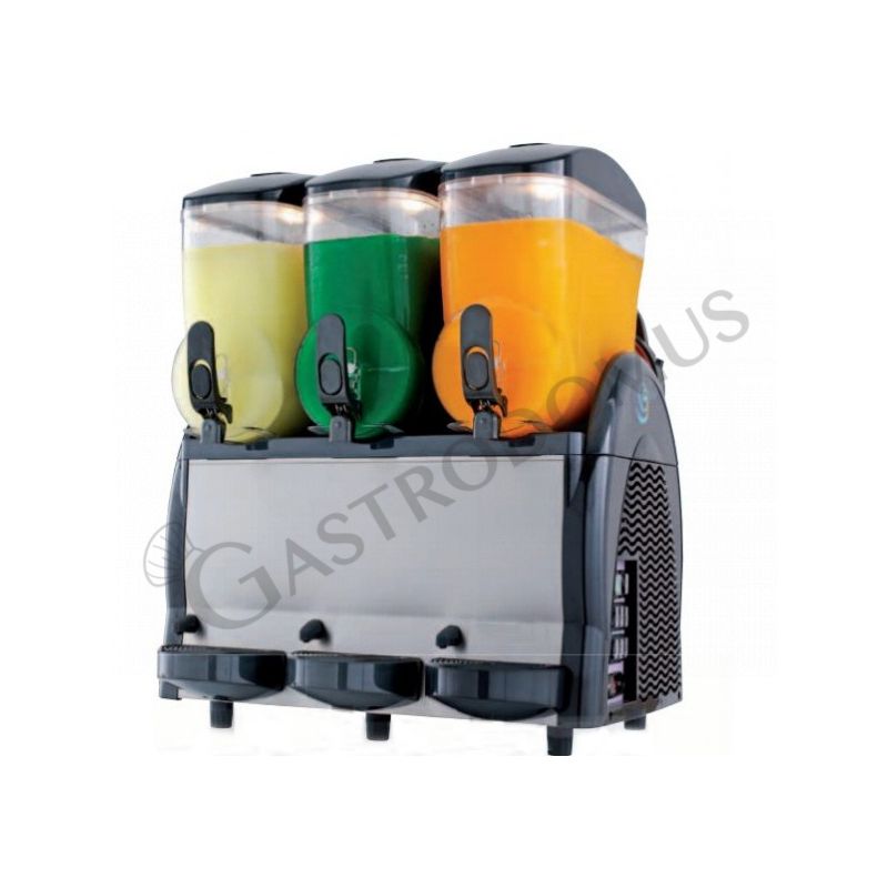Ice-Slush-Maschine, Sorbets und Granitas, 3 Behälter (je 12 L), 900 W, Twist-Kombi-Zapfsystem