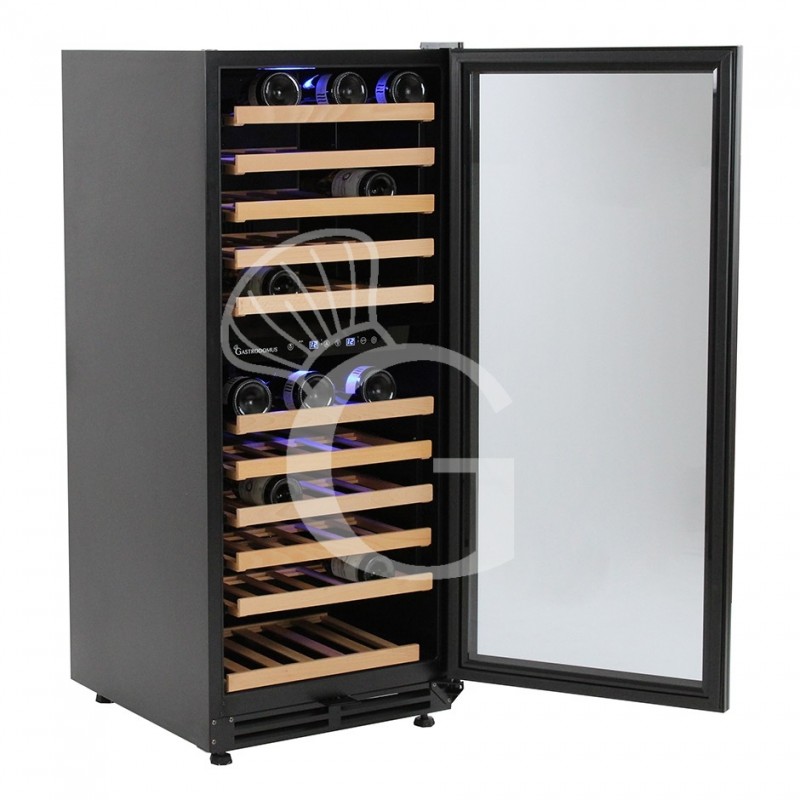 Einbau-Weinkühlschrank, (280 Liter), 2 Kühlzonen, 11 Fächer, 121 Flaschen, Temperatur +5°C/+22°C, Umluftkühlung