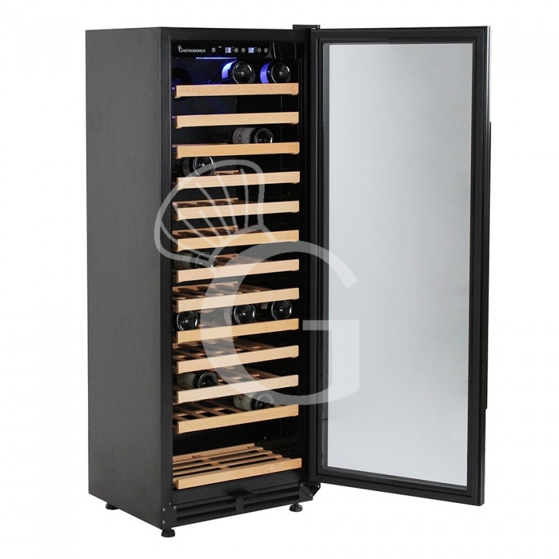 Einbau-Weinkühlschrank (288 L), 1 Kühlzone, 13 Fächer, 81 Flaschen, +5°C/+12°C, Umluftkühlung