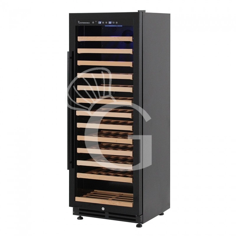 Einbau-Weinkühlschrank (288 L), 1 Kühlzone, 13 Fächer, 81 Flaschen, +5°C/+12°C, Umluftkühlung