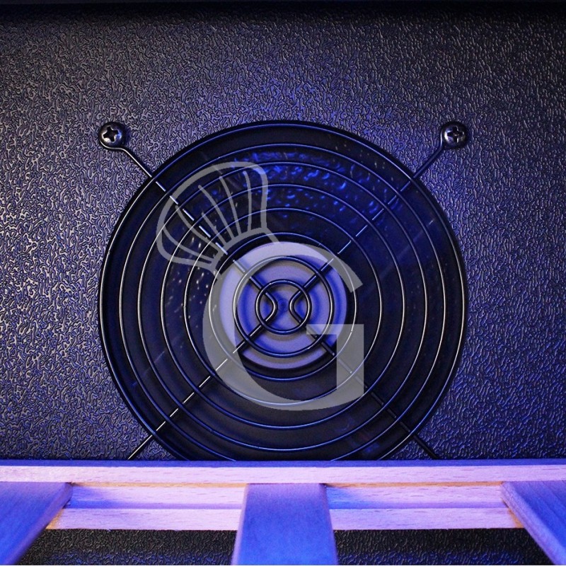 Einbau-Weinkühlschrank (288 L), 1 Kühlzone, 13 Fächer, 81 Flaschen, +5°C/+12°C, Umluftkühlung