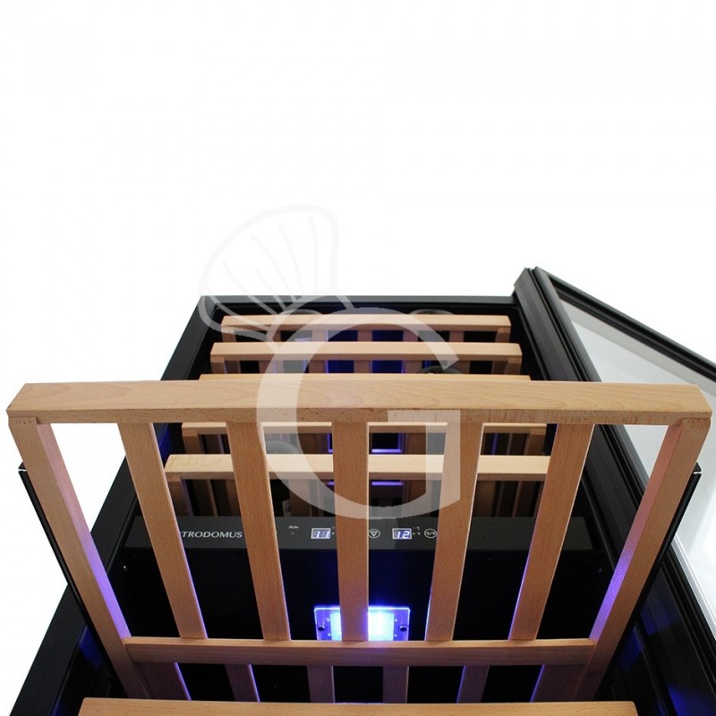 Einbau-Weinkühlschrank, (280 Liter), 2 Kühlzonen, 11 Fächer, 121 Flaschen, Temperatur +5°C/+22°C, Umluftkühlung