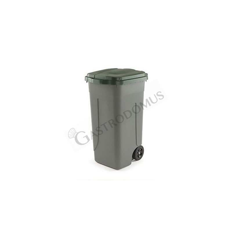 Mülleimer (80 Liter), grün/grau, Polyethylen