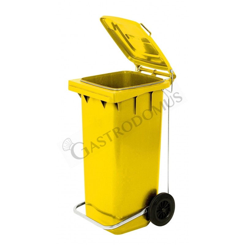 Mülleimer (120 Liter) mit Fußpedal und Beutelhalter, Polyethylen, für die getrennte Müllsammlung