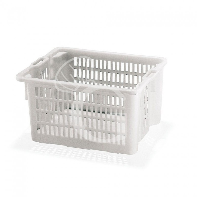 Plastikkorb, perforiert, Polyethylen, 65 Liter, B 630 mm x T 440 mm x H 340 mm