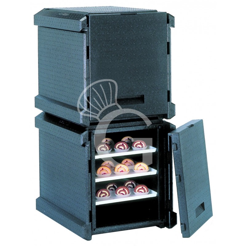 Thermobox (128 L), Frontlader, Polypropylen, für Backbleche (600x400 mm), B 720 mm x T 600 mm x 630 mm