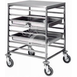 Tablettwagen/Gastronorm, 8 GN 2/1 Bleche od. 16 GN 1/1 Bleche, B 650 mm x T 760 mm x H 940 mm