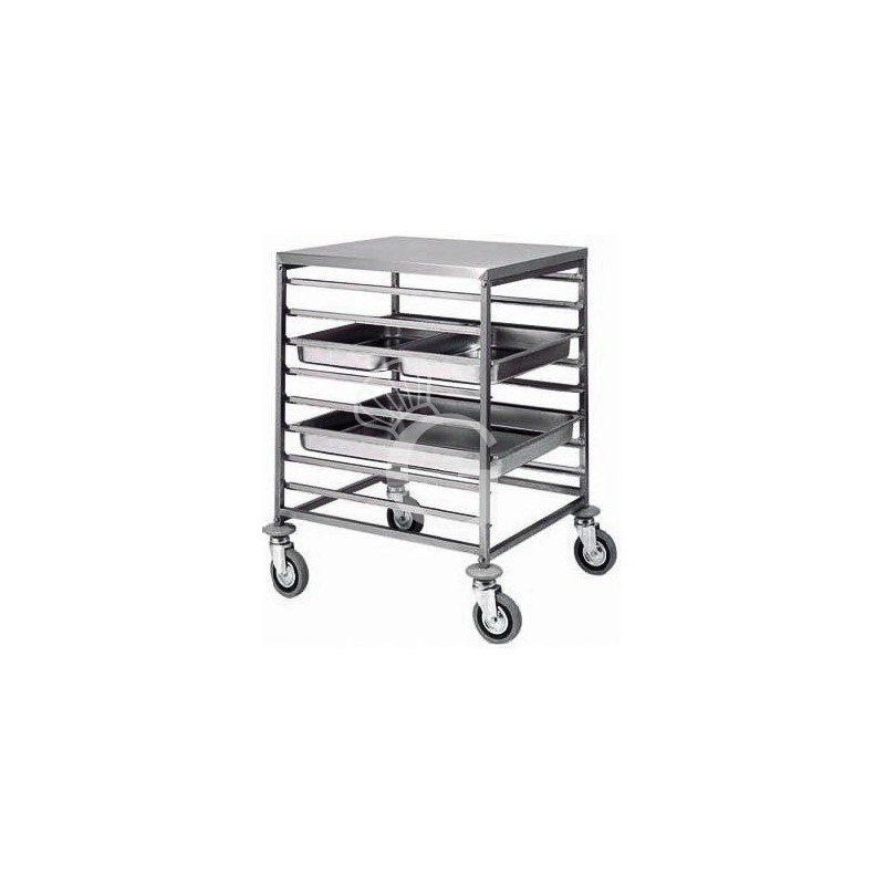 Tablettwagen/Gastronorm, 8 GN 2/1 Bleche od. 16 GN 1/1 Bleche, B 650 mm x T 760 mm x H 940 mm Tablettwagen/Gastronorm, 8 GN 2/1 Bleche od. 16 GN 1/1 Bleche, B 650 mm x T 760 mm x H 940 mm