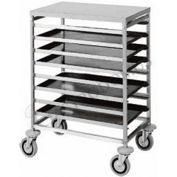 Blechwagen, 8 Bleche (800x600 mm) od. 16 Bleche (400x600 mm), B 850 mm x T 650 mm x H 940 mm