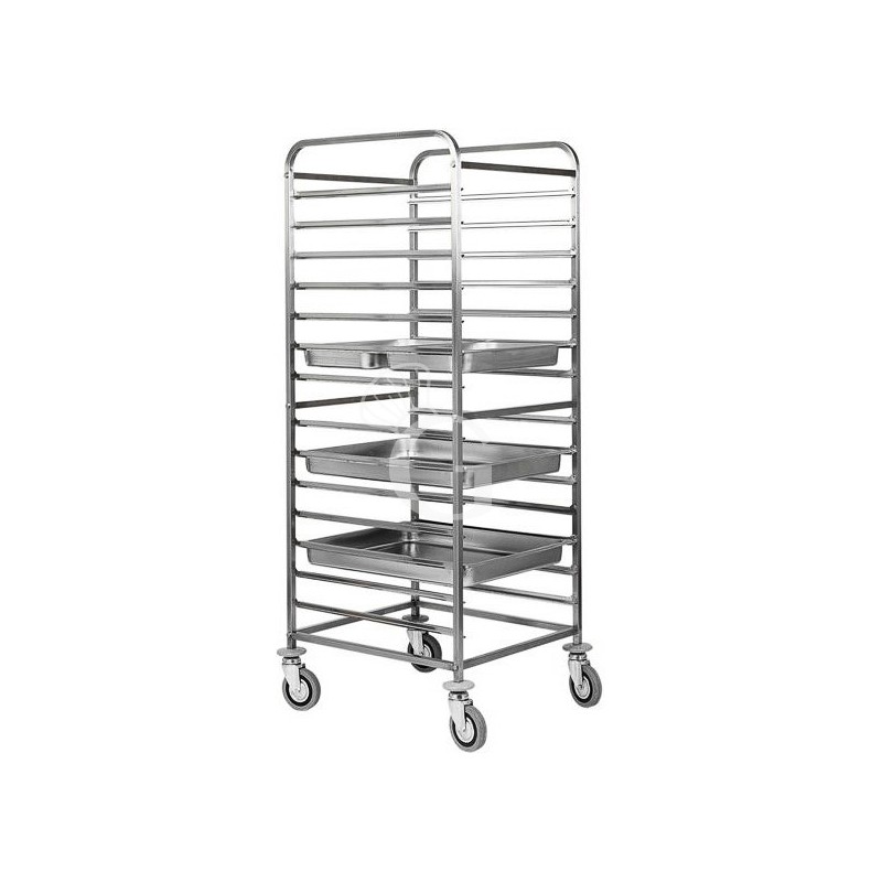 Tablettwagen/Gastronormwagen, 14 GN 2/1 od. 28 GN 1/1 Bleche, B 650 mm x T 760 mm x H 1820 mm Tablettwagen/Gastronormwagen, 14 GN 2/1 od. 28 GN 1/1 Bleche, B 650 mm x T 760 mm x H 1820 mm